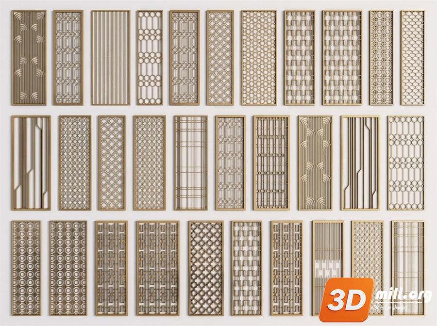 Folding screen Skp Files 